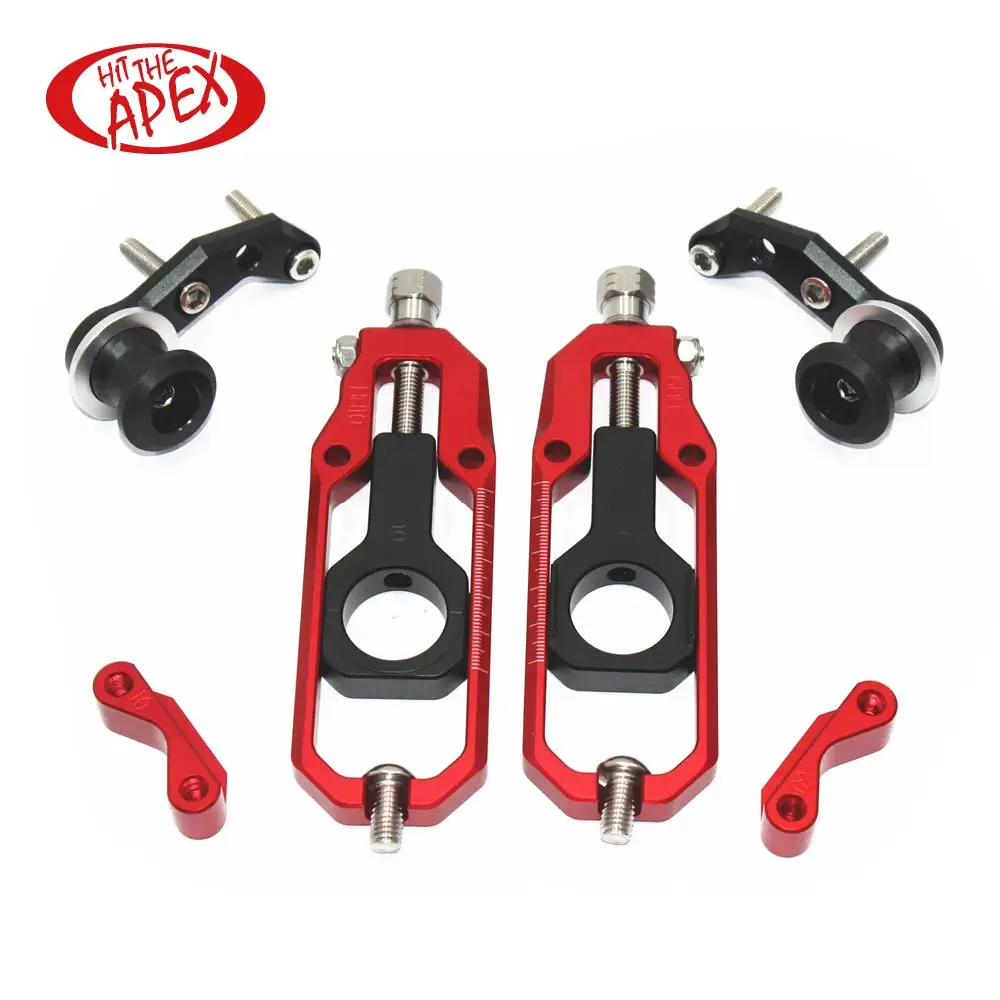 Motorcycle Chain Tensioner Adjuster With Swingarm Spools Fit For Honda