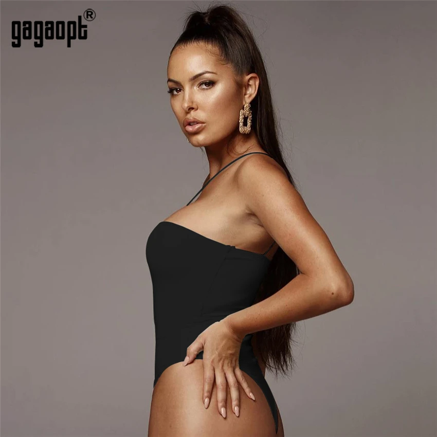 Gagaopt Новое Боди без рукавов женское тонкое сексуальное боди одно плечо боди комбинезон уличная одежда