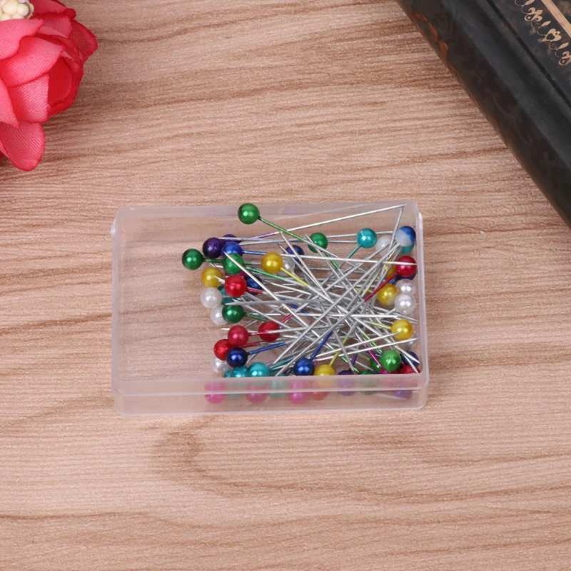 

50 Pcs / Lot Multicolor Round Head Location Pins Wedding Clothes Sewing Push-Pin DXAC