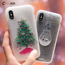 CASEIER чехол на айфон для iPhone 7 6 XS Max новогодний прекрасный Рождественский чехол на айфон для iPhone 7 8 XR XS Max год мягкий чехол TPU чехол на айфон 7 дляч ехол на айфон 7 8 6 6s Plus XR 5s Capinhas