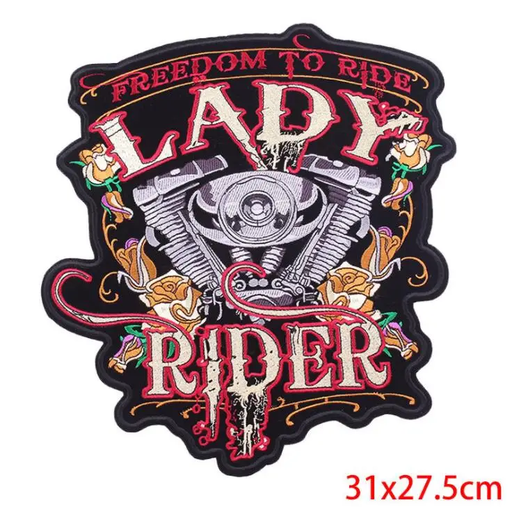 Вышитая нашивка freedom of rider lady мотоциклетная MC для гонок Байкерская жилета куртки |