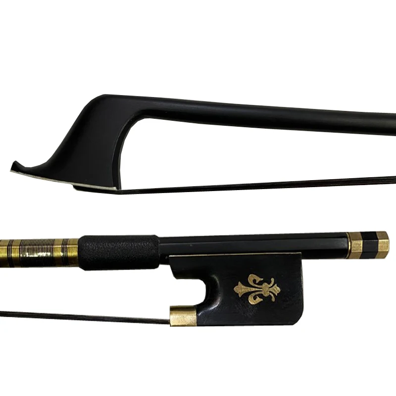 Cello Bow 4/4 Black Carbon Fiber Ebony Frog black horse hair/white horse hair 4/4,3/4,1/2,1/4 adult and children cello 1pcs cello bow
