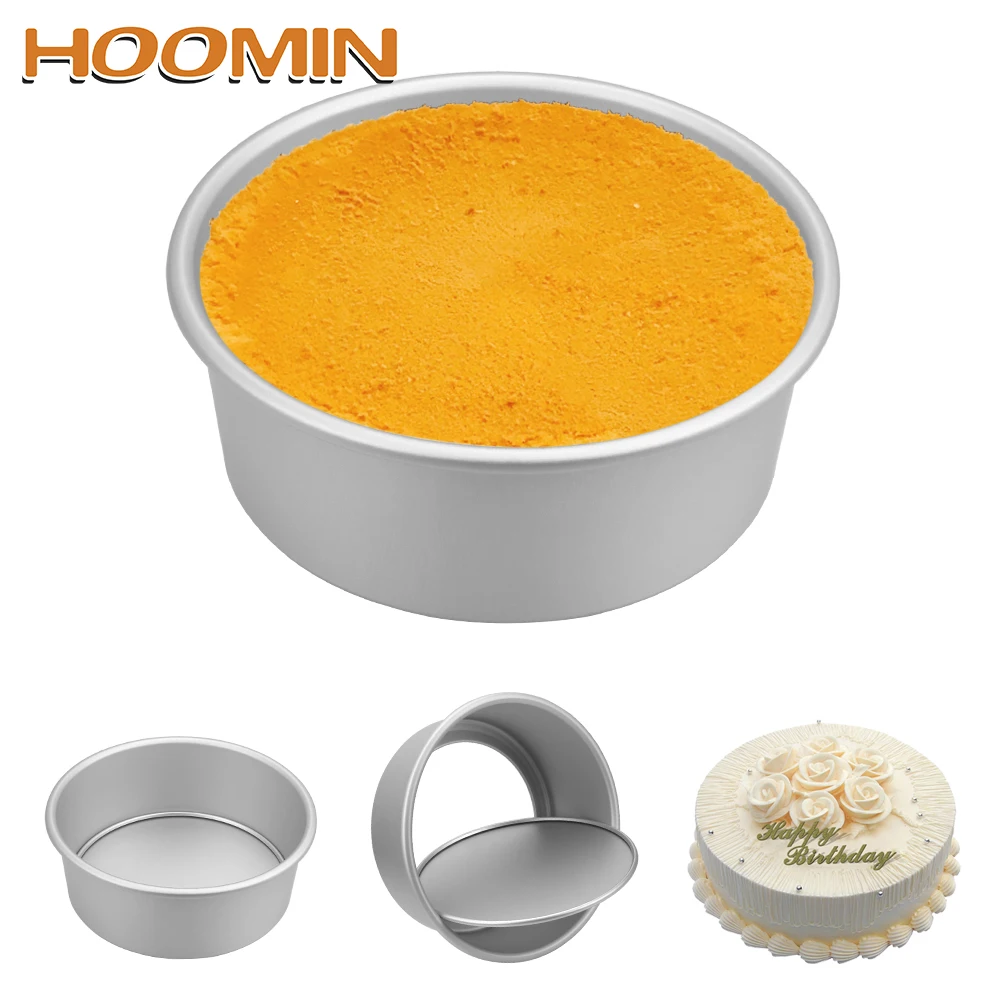 HOOMIN Removable Mousse Chiffon Cake Mold Anodization Cake Pan Bakeware Bakery Tools Anode Surface Dish Oven Baking Tools