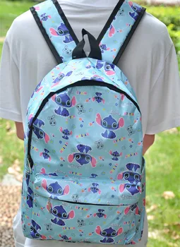 

Blue Stitch Fashion Oxford Backpacks Rucksacks Cartoon Backpack Casual Student Schoolbags travel Knapsack Unisex New