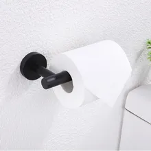 Toilet Paper Holder Bathroom Tissue Holder Paper Roll Dispenser Black Stainless Steel Paper Towel Holder Home Improvement