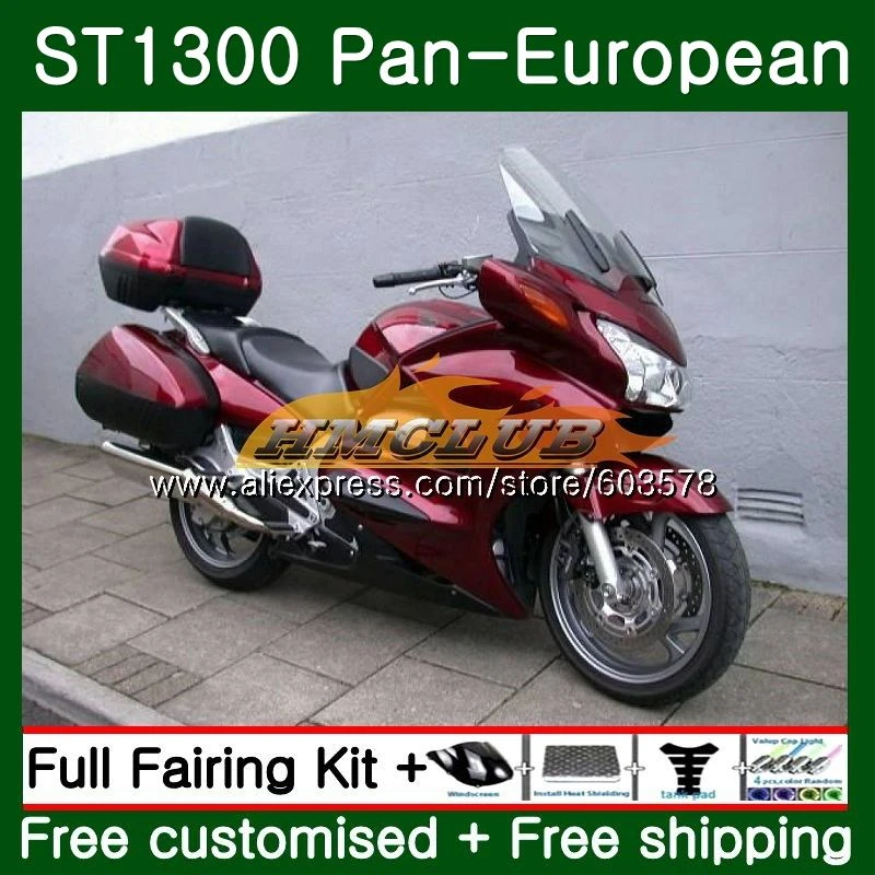 Kit For Honda St1300 Pan European 00 01 02 03 04 05 06 Factory Red 90cl 7 Stx1300 St 1300 St 1300 07 08 09 10 11 12 13 Fairing Combinations Aliexpress [ 800 x 800 Pixel ]