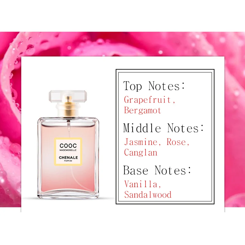 100ml Perfume Feminino Eau De Toilette Female Glass Bottle Atomizer Spray Elegant Ladies Fragrance 2