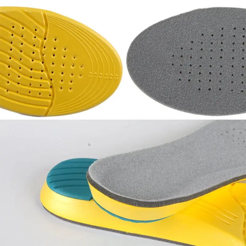 1 пара эластичных стелек EVA для обуви для мужчин и женщин, дышащий спортивный вкладыш с эффектом памяти для облегчения боли, поддержка свода стопы, амортизация