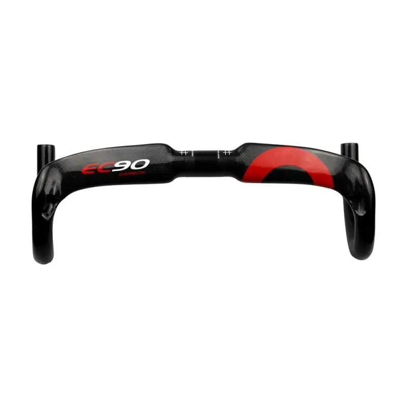 

EC90 Road Bicycle Handlebar 31.8mm 3K Carbon Fibre Road Bike Handlebar Bicycle Racing Drop Bar 400/420/440mm Red Internal Cable