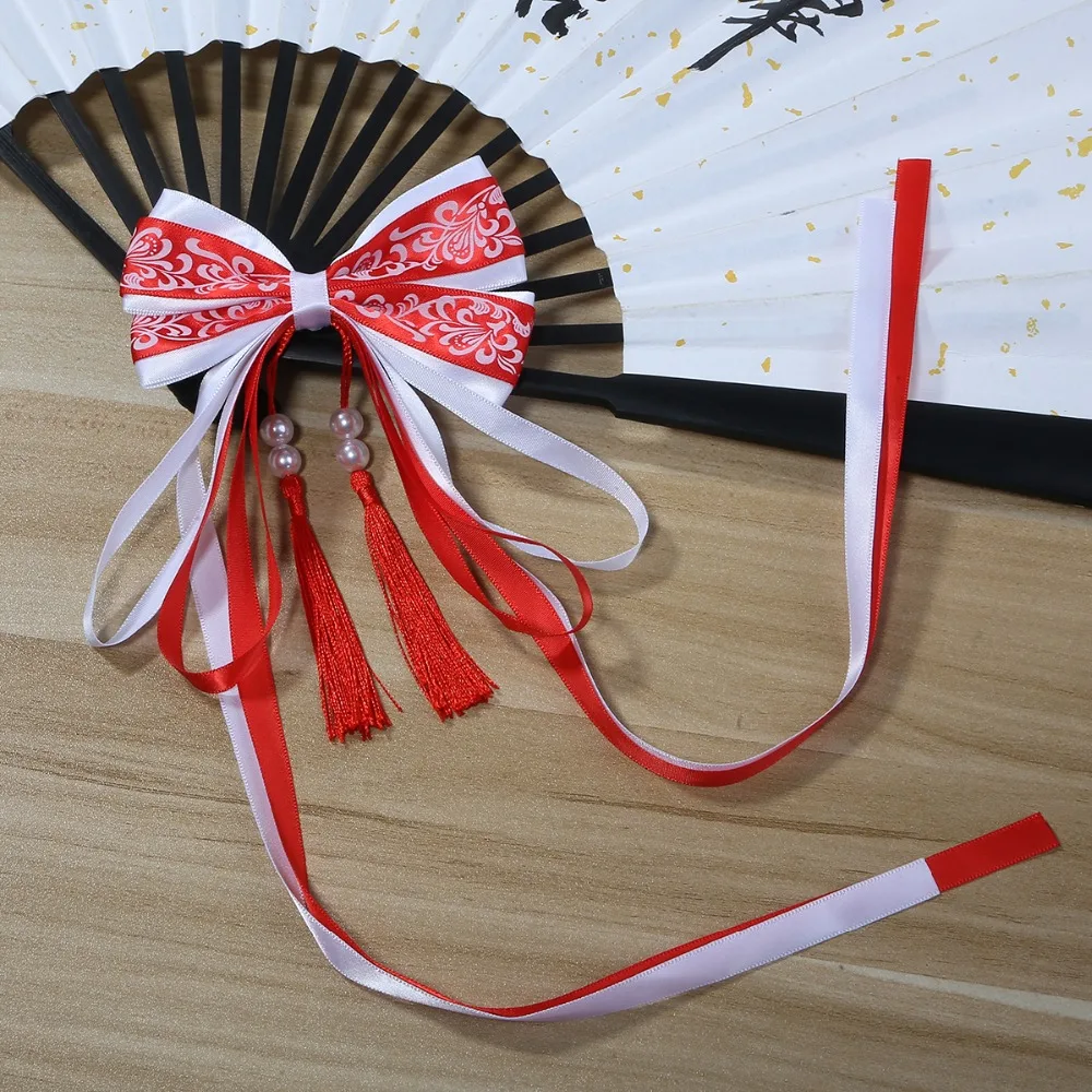 2 шт./карта, Модный атласный пояс, костюм Hanfu, китайский стиль, бант, заколка, заколка для волос, женский головной убор, ювелирные аксессуары