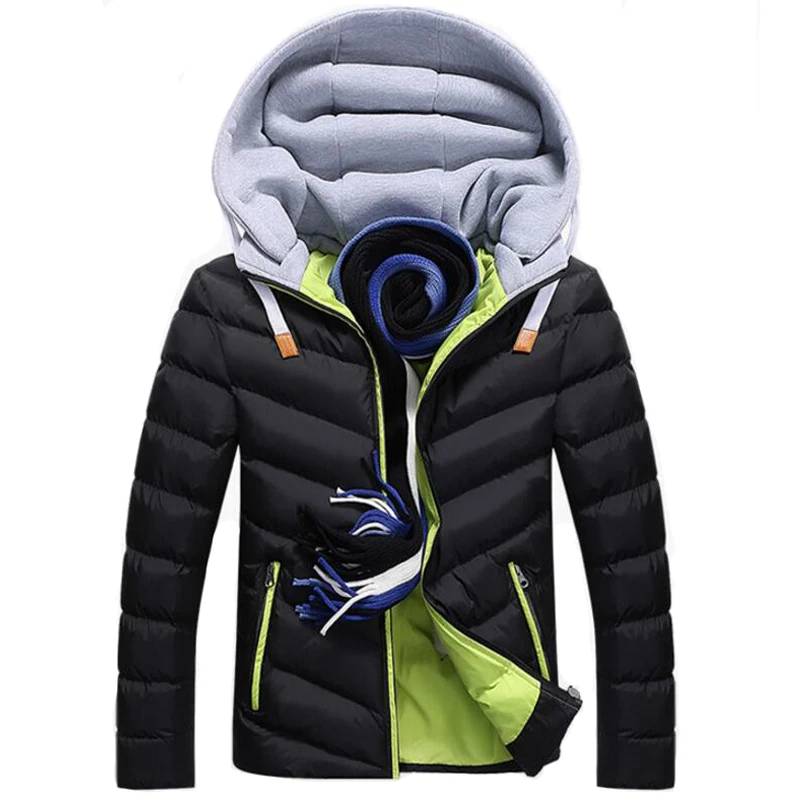 Куртка осень зима мужские ветровки Hombre Invierno VogueHooded из хлопка со стоячим