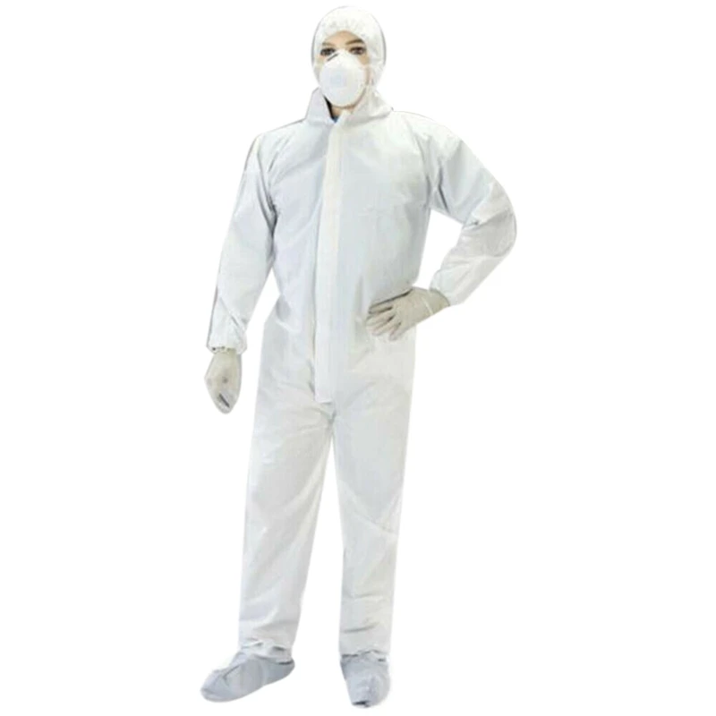 

New 1 x Disposable Coverall Safety Clothing Protective Overall Suit Coat(XL)