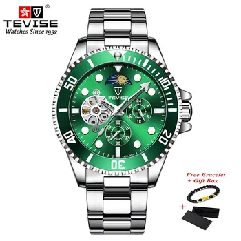 

TEVISE 2020 business watch men Automatic Luminous clock men Tourbillon waterproof Mechanical watch top brand relogio masculino