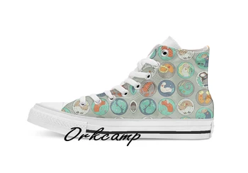 

Zodiac Pattern Custom Casual High Top lace-up Canvas shoes sneakers Drop shipping