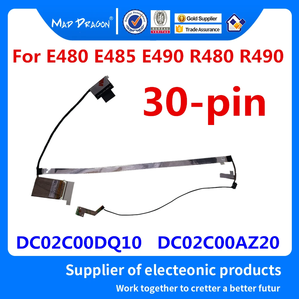 

NEW original laptop LCD EDP Video cable LCD Cable For Lenovo Thinkpad E480 E485 E490 R480 R490 DC02C00DQ10 DC02C00AZ20 30-pin