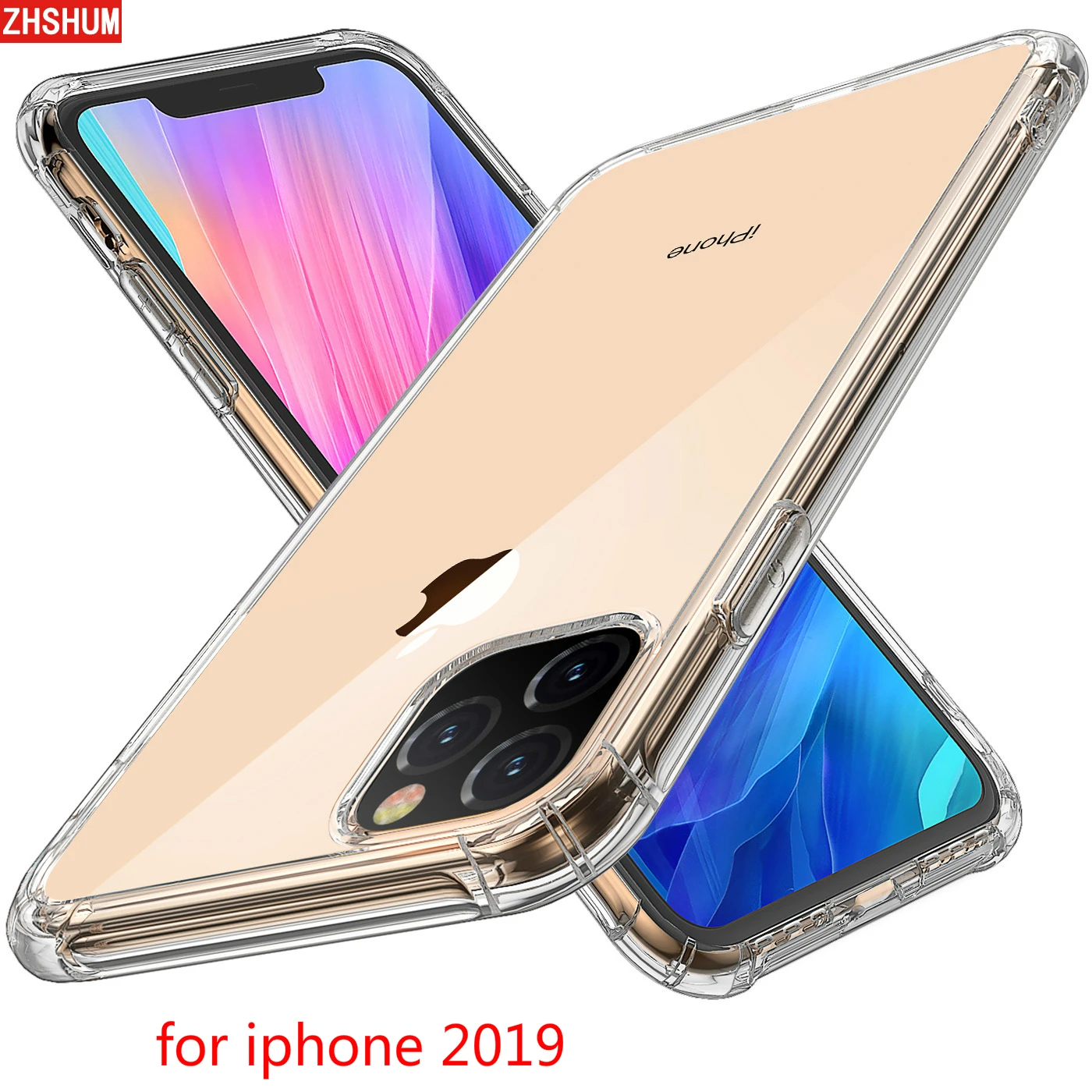 Обновленный прозрачный защитный чехол для Iphone 11 Pro Max прозрачный мягкий силиконовый чехол Бампер полное заднее покрытие для Iphone 11 Pro Fundas