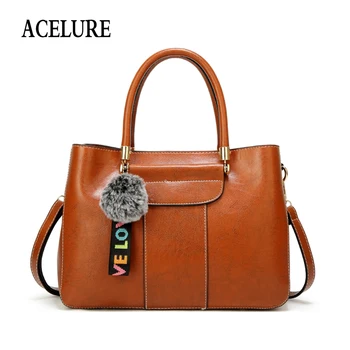 

ACELURE vintage casual tote bags for women 2018 NEW High quality leather luxury handbags women bags designer shoulder bag bolsa