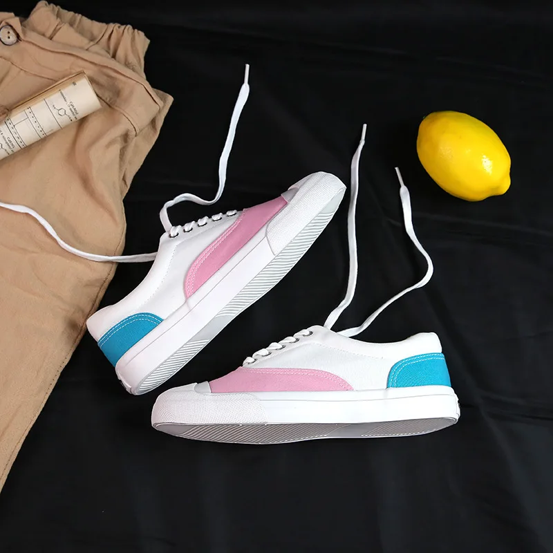 

Yuan bu 2018 Autumn New Style Korean-style Versatile INS Ultra-Rush Color Canvas Shoes Student Casual Vulcanized Shoes Women's