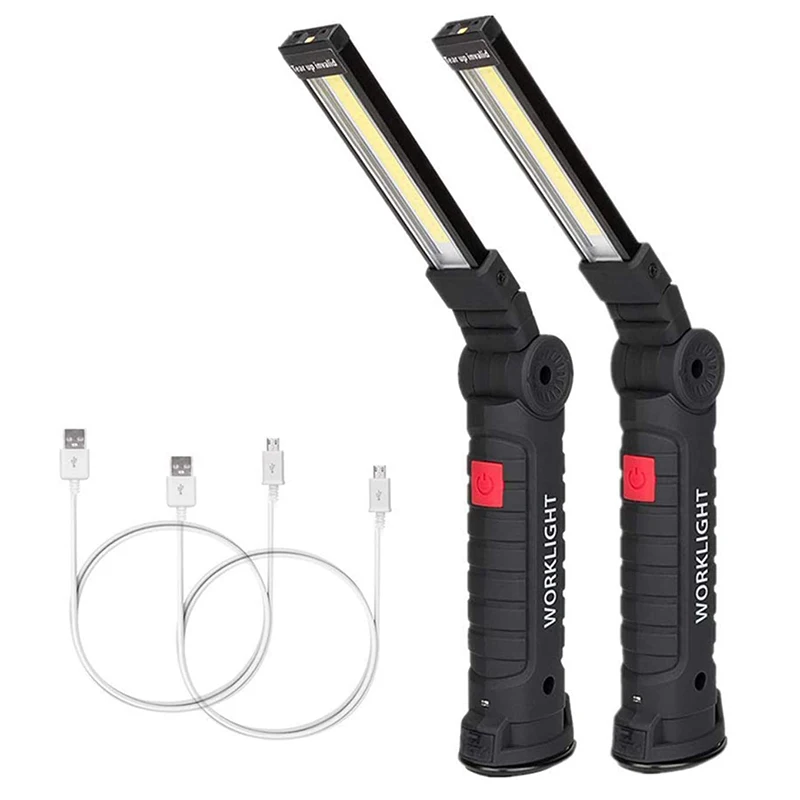 

LEADLY 5 Mode COB Flashlight Torch Working Light USB Rechargeable LED Magnetic Lanterna Hanging Hook Lamp For Outdoor Camping