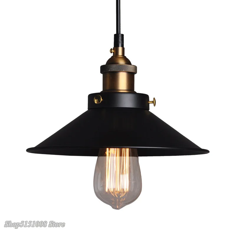 Vintage Industrial Pendant Light Retro hanging Lamp Black Iron Lampshade Nordic E27 Edison Lamp for Dining Bedroom Luminaria
