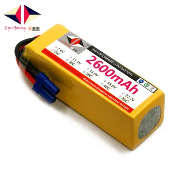 

LYNYOUNG 22.2v 2600mAh 25C 30C 35C 40C 60C 6S Lipo Battery For RC Car Truck Boat Quadcopter Plane
