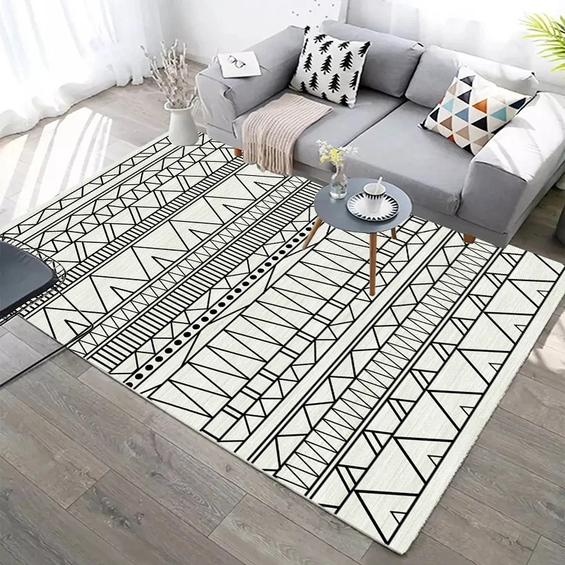 

Modern simple abstract pattern living room carpet printing model room children's creeping carpet floor mat