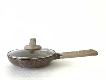 

Baizheng non stick aluminum saucepan frying pan no somke long handle marbie coating Pizza Panckae Pans Pancake Egg Steak Frying