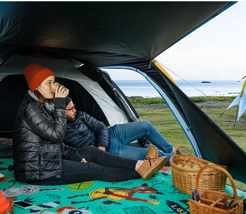 Naturehike семья с одной спальней кемпинг 3 человек большая палатка двуслойная Ветрозащита дождь 3 сезона открытый палатка для туризма