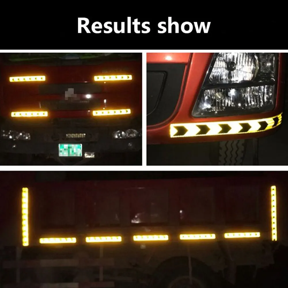 DSYCAR 1 рулон 5см450см Авто Светоотражающая клейкая наклейка s отражатель лента предостерПредупреждение ение Предупреждение Наклейка для автомобилей трейлеров