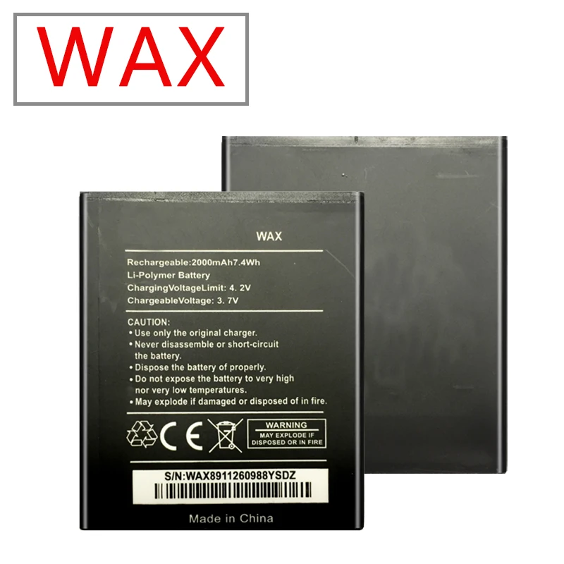Для телефона Wiko WAX smatr аккумулятор 2000 мАч высокое качество Мобильный телефон Bateria +