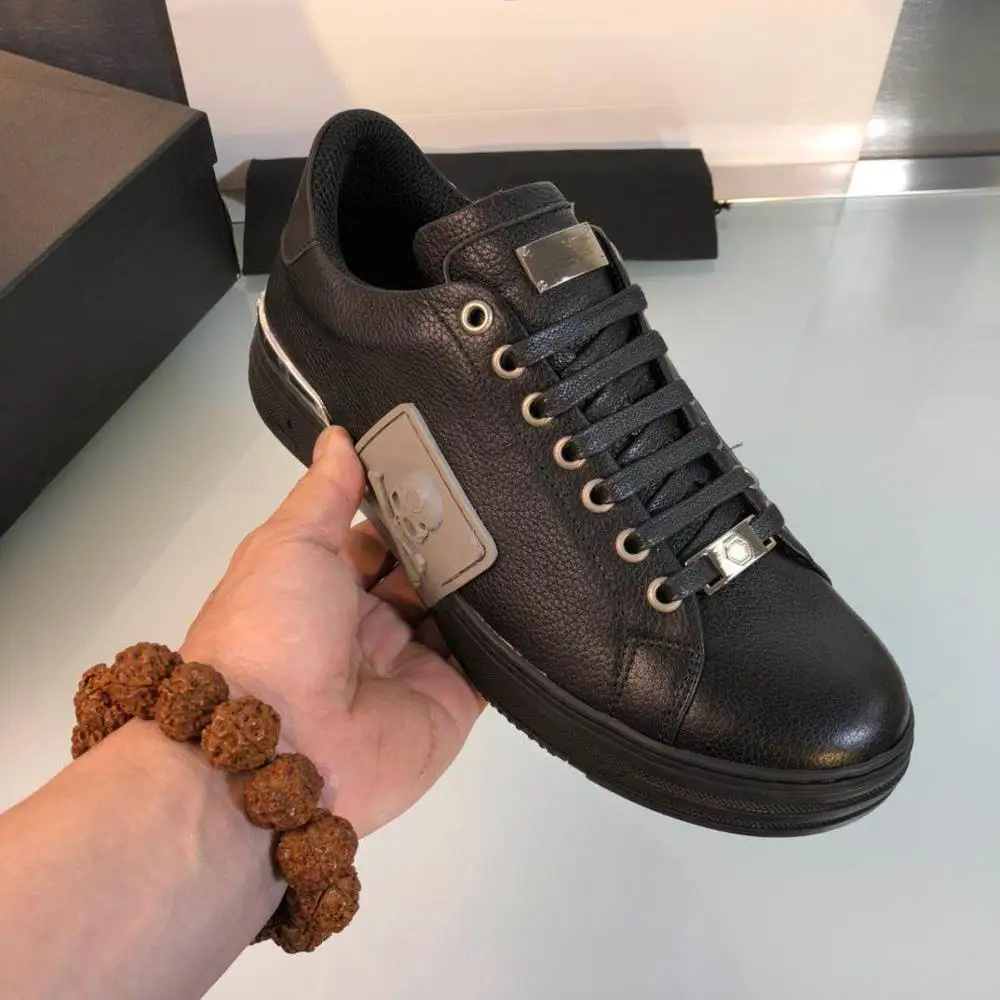 Starbags PP men's shoes Italian skull hardware counter latest mixed color sports shoes advanced leather avantgarde high quality