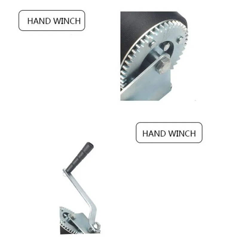 Ручная лебедка 600 фунт намотка с ленточной лебедкой|Инструменты и аксессуары для