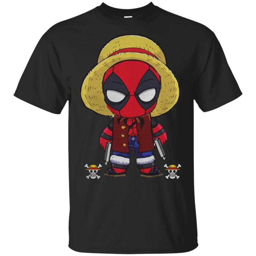 Deadpool Luffy Funny One Piece T-Shirt Men'S Tee Shirt Short Sleeve S-5Xl Brand Clothing | Мужская одежда