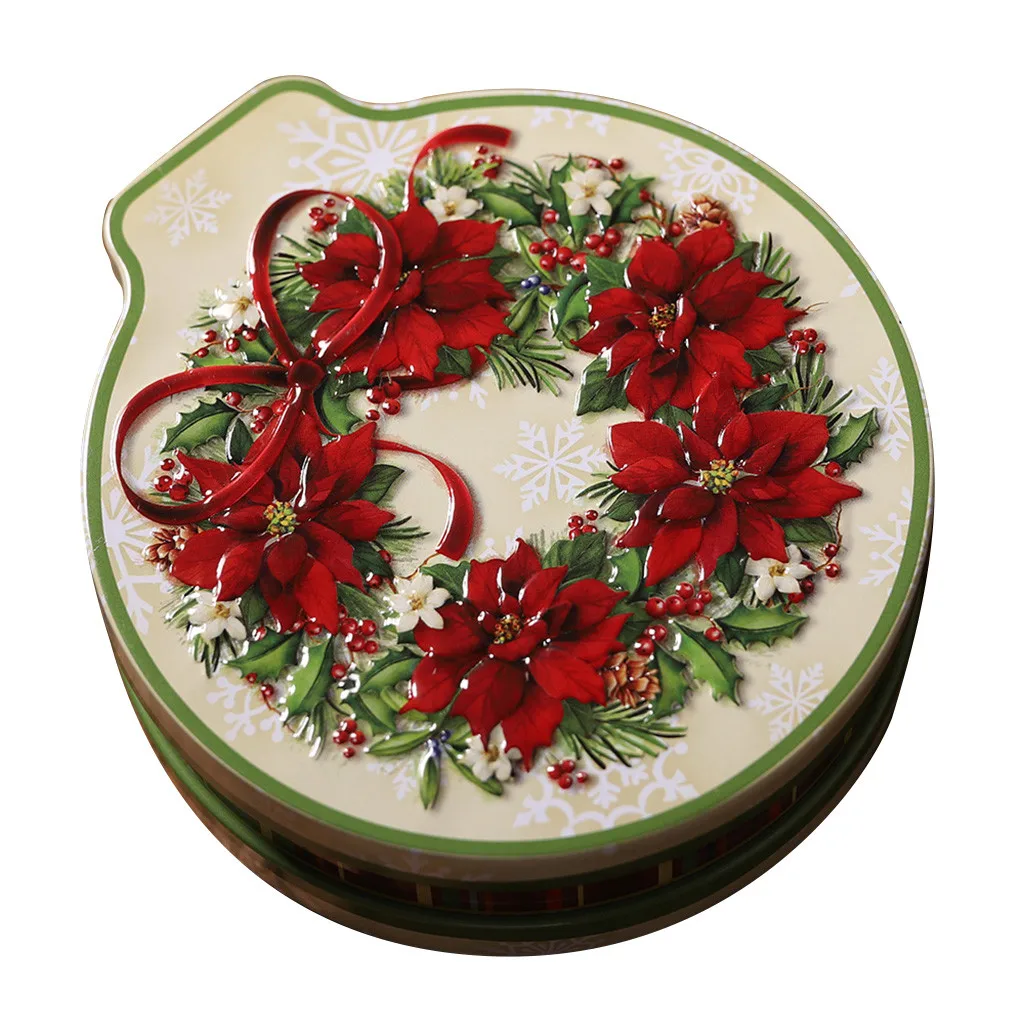 G Для рождественской елки, круглое печенье, банка, коробка для хранения конфет, детский подарок - Цвет: G