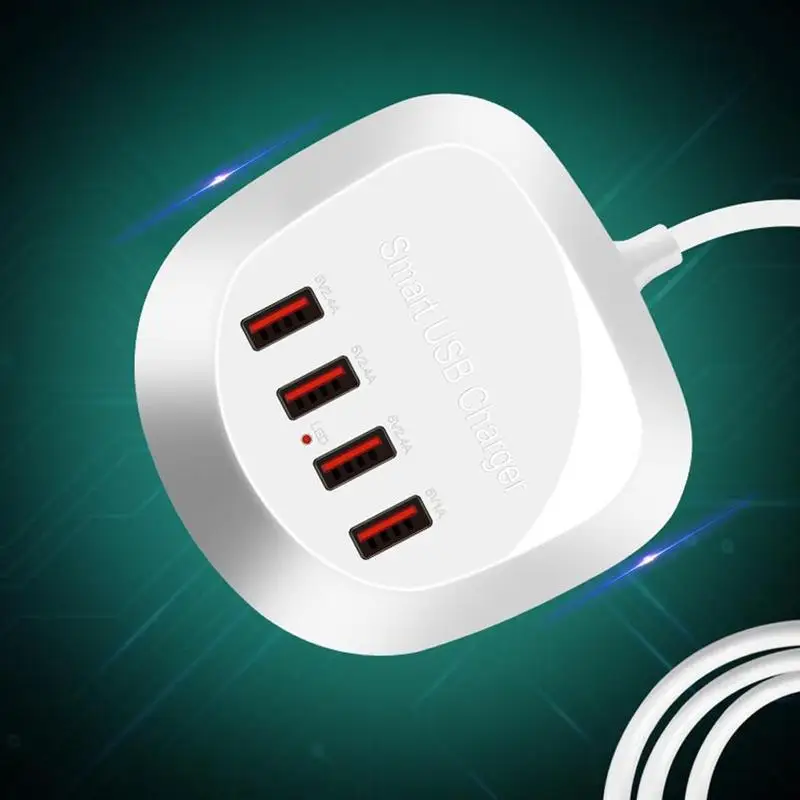 Универсальное настенное зарядное устройство USB с 4 портами для смартфонов, адаптер для телефона, зарядное устройство для планшетов с быстрой зарядкой в Великобритании и США, зарядное устройство для мобильных устройств европейского стандарта, концентратор USB K6J8
