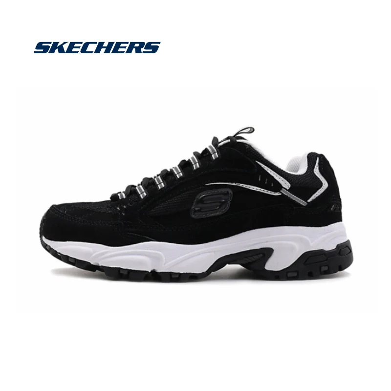 Skechers Спортивная мужская обувь дышащие массивные Кроссовки Брендовая оригинальная повседневная обувь мужская Высококачественная 999688-BKW - Цвет: 999688-BLK