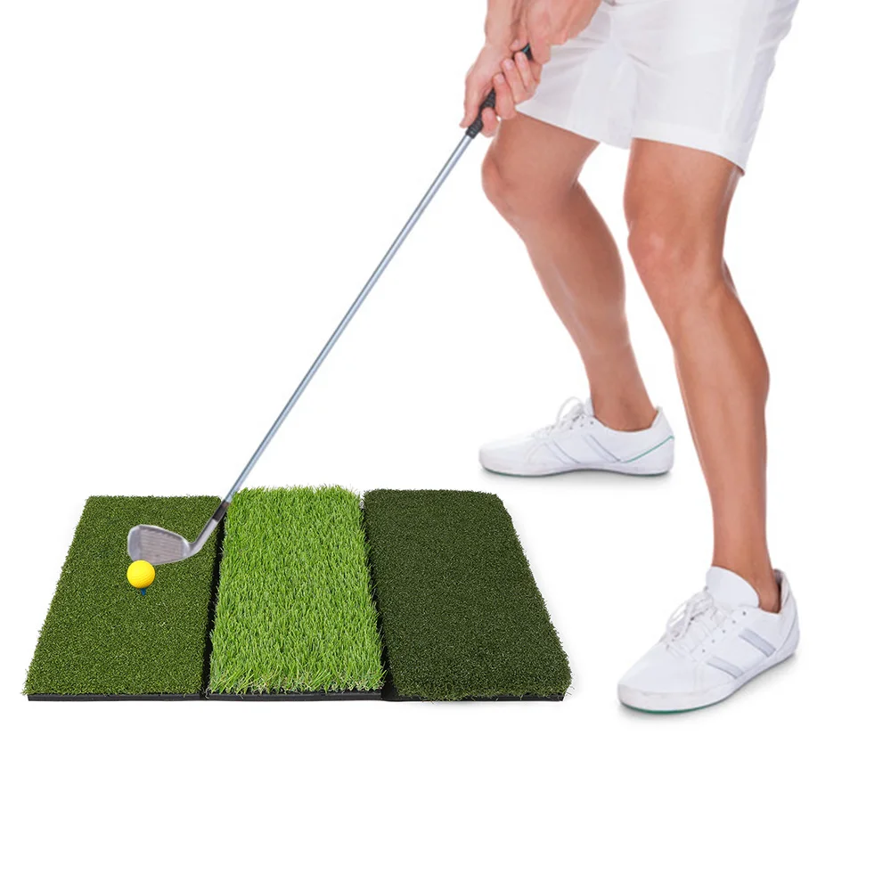 

Hot New 3-IN-1 Residential Golf Hitting Mat Golf Swing Pad Backyard Practice Golf Training Turf Grass Mat Tee Holder Foam Balls