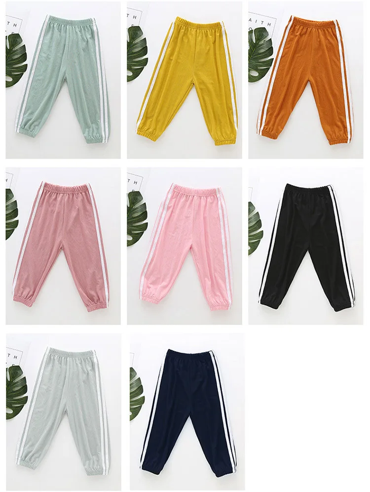 Toddler Kids Pants 2022 Summer Candy Color Harem Pants Boys Soft Trousers Drawstring Side Stripe Baby Boys Pants Toddler Kids Pants 2022 Summer Candy Color Harem Pants Boys Soft Trousers Drawstring Side Stripe Baby Boys Pants