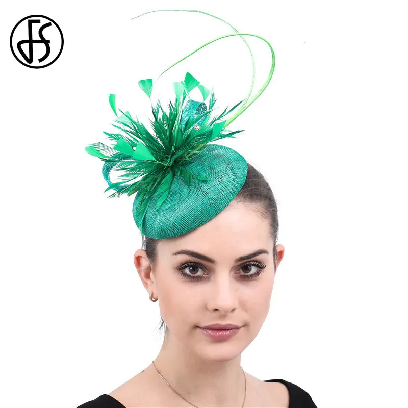 FS винтажная Свадебная шляпка Вуалетка для волос элегантная женская церковная