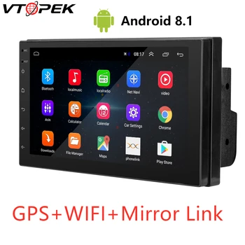

Android 8.1 2 Din 7 inch HD 4 Core Touch Screen Car radio Multimedia Player Universal Bluetooth autoradio GPS MAP Mirror Link