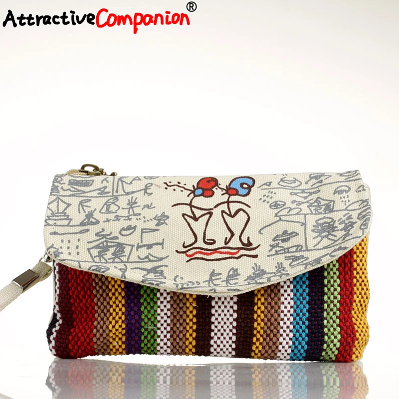 Модная плетеная вручную Радужная тканевая сумка кошелек винтажный Национальный