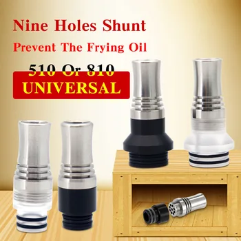 

810 Resin Anti-explosion 510 Drip Tips with 9 hole Anti frying oil 9 Holes Long 810 Drip Tip 5pcs smoking part Cigarette holder