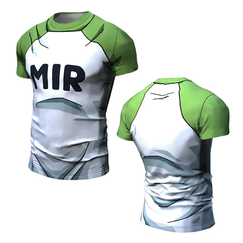 Casual MIR Cosplay hombres compresión correr camisa Fitness