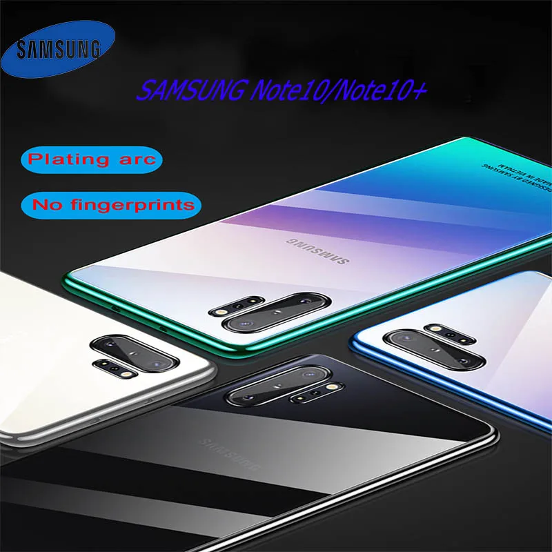 

Samsung Note 10 Plus Case Original Transparent Hard Case Packaging Transparent PC Plating SAMSUNG Galaxy Note 10 Pro Note10 Case