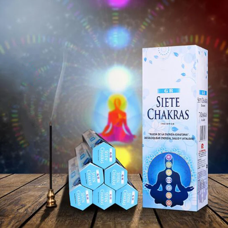 Индийская inncense Siete Chakras палочка с ароматом ладана ароматерапия Ароматерапия Ароматические ароматические палочки для дома