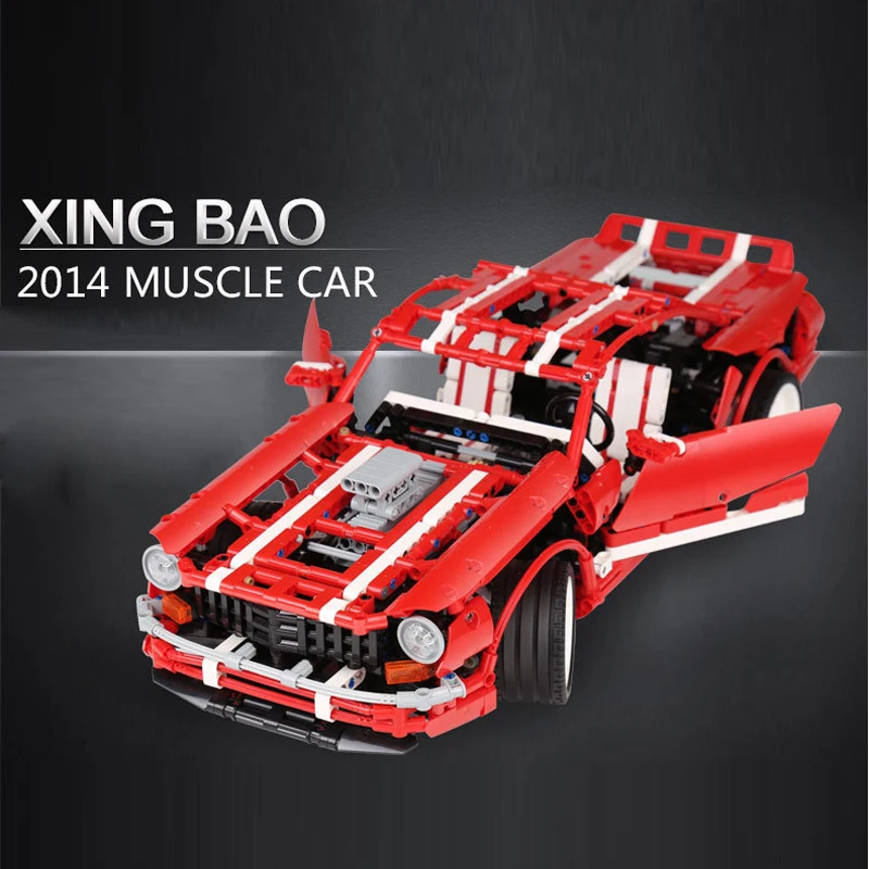 XB 07001 блок 2000 шт. креативная серия MOC Набор мышечных автомобилей детские развивающие строительные блоки кирпичи игрушки