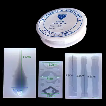 

4Pcs Musical Instruments Silicone Molds Kit Guqin Guzheng Pendant UV Resin Mold