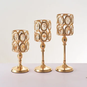 

Wine Cup Shaped Pillar Candle Holder Tea Light Candle Stand Party Favor S/M/L