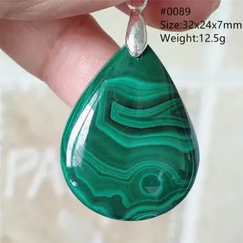 

Genuine Natural Malachite Green Pendant Chrysocolla 32x24x7mm Energy Women Men Rectangle Jewelry AAAAA