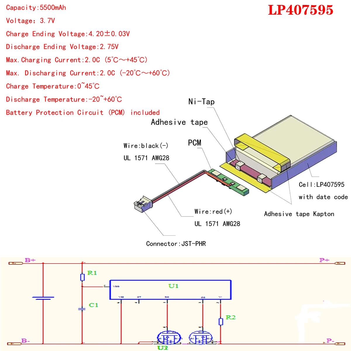 polymer lithium battery rechargeable battery 7,8,9 inch tablet PC lithiumion With 407595 3.7V 5500MAH tablet battery